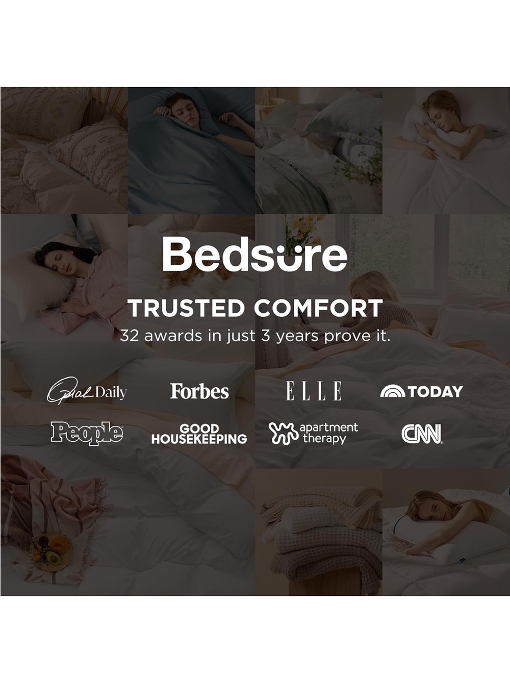 NEW Bedsure Prewashed Duvet Cover Set. King, Cotton-Like Soft Bedding, Linen - Picture 7 of 7